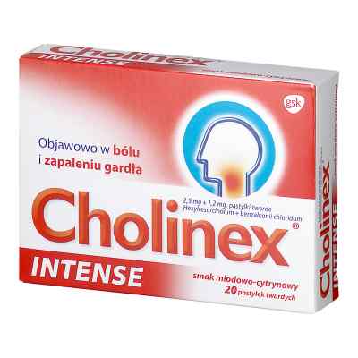 Cholinex Intense pastylki do ssania miód i cytryna