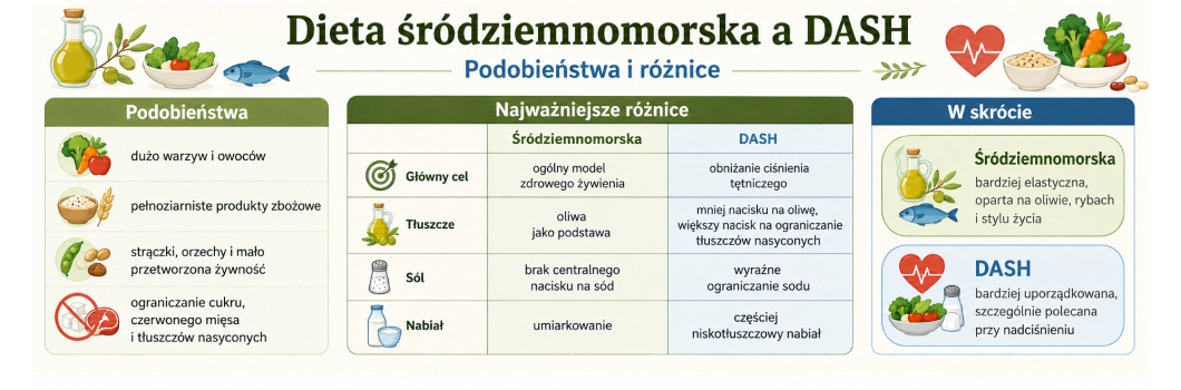 dieta śródziemnomorska a dash