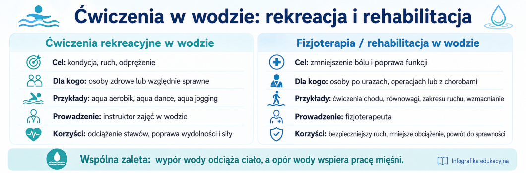 ćwiczenia w wodzie fizjoterapia
