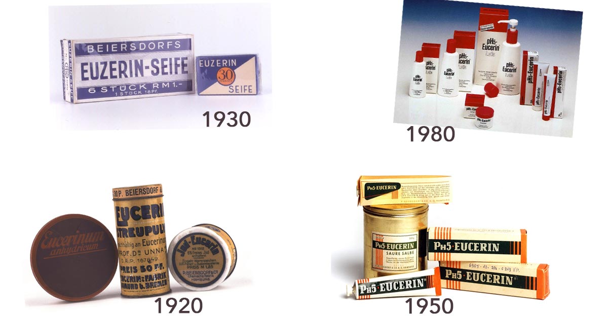 historyczne produkty marki eucerin