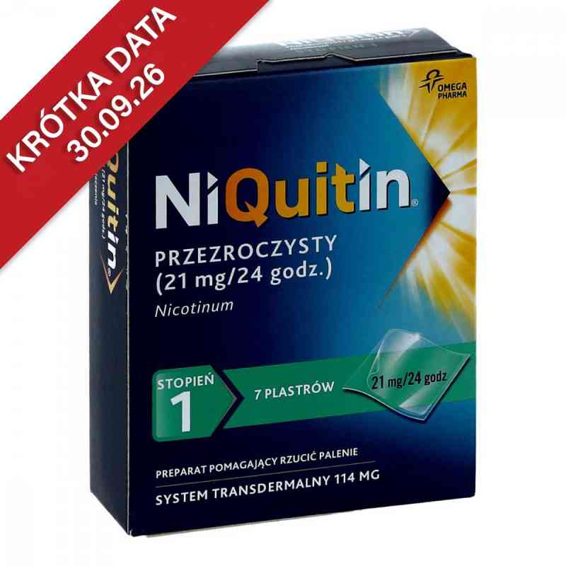 NiQuitin plastry stopień 1 7  od CARDINAL HEALTH UK 417 LTD. PZN 08300047