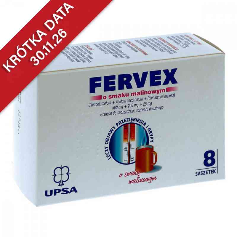 Fervex o smaku malinowym saszetki 8  od UPSA SAS PZN 08300555