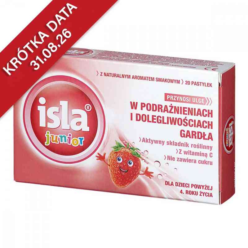 Isla Junior pastylki do ssania smak truskawkowy 20  od ENGELHARD ARZNEIMITTEL GMBH & CO KG PZN 08300928