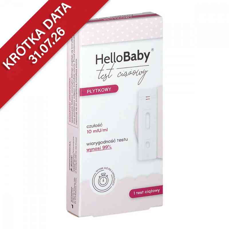 HelloBaby test ciążowy płytkowy 1  od DIAGNOSIS S.A. PZN 08301179