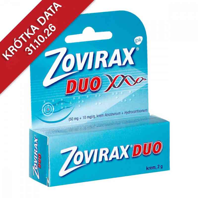 Zovirax Duo krem 2 g od GLAXO OPERATIONS LIMITED PZN 08301337