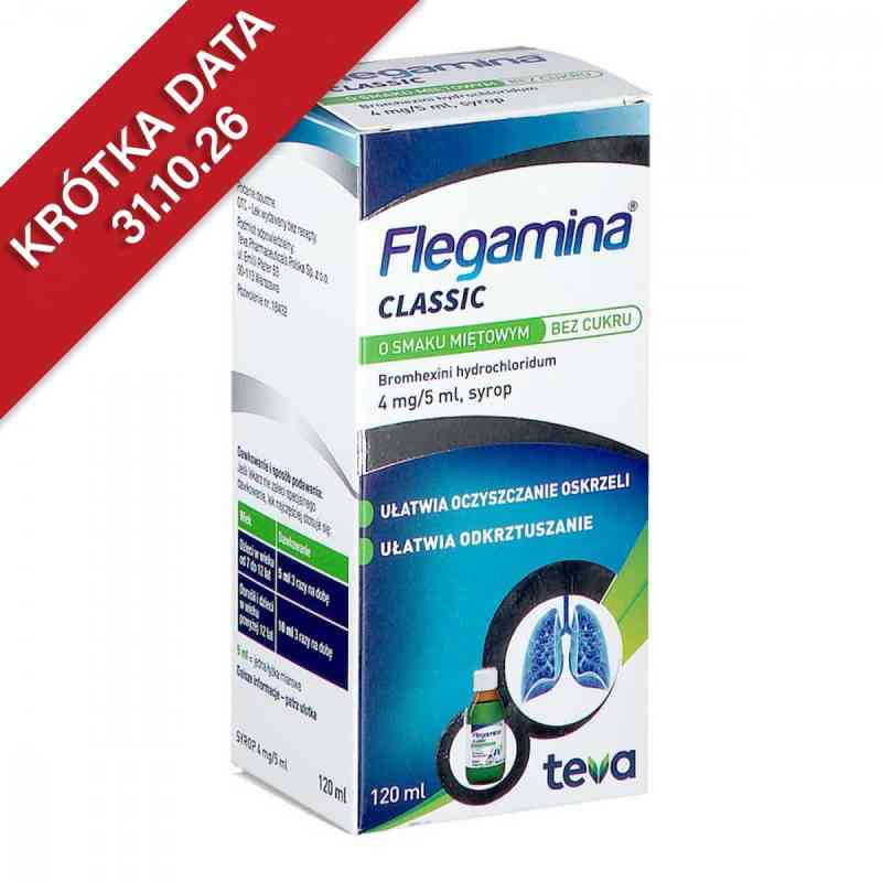 Flegamina o sm. miętowym bez cukru 120 ml od PLIVA KRAKÓW Z.F. S.A. PZN 08301520