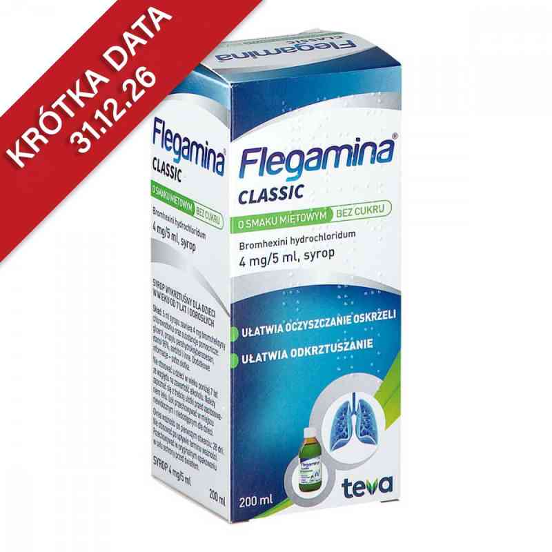 Flegamina o smaku miętowym bez cukru 200 ml od PLIVA KRAKÓW Z.F. S.A. PZN 08301521