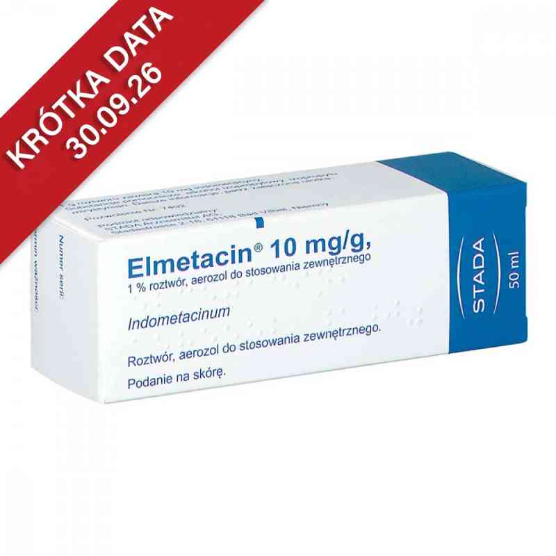 Elmetacin aerozol do stosowania zewnętrznego 50 ml od DAIICHI SANKYO EUROPE GMBH PZN 08301771