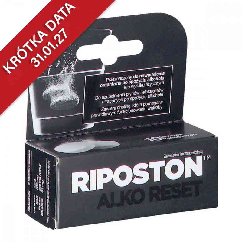 Riposton Alko Reset tabletki musujące 10  od AFLOFARM FARMACJA POLSKA SP. Z O.O. PZN 08302064