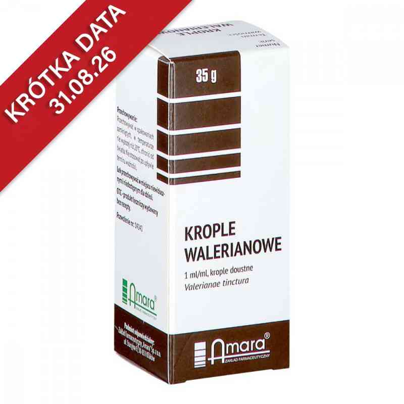 Krople walerianowe 35 g od ZAKŁAD FARMACEUTYCZNY AMARA SP. Z O.O. PZN 08302090