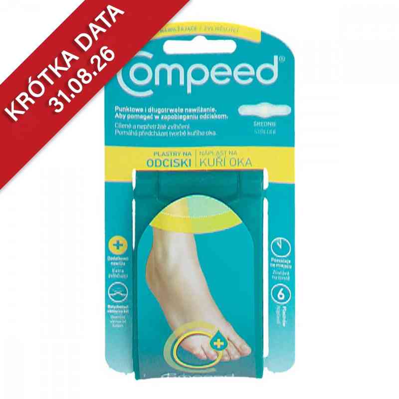 Compeed plastry nawilżające n/odciski 1,7x5,7cm 6  od LABORATOIRE HRA PHARMA PZN 08302866