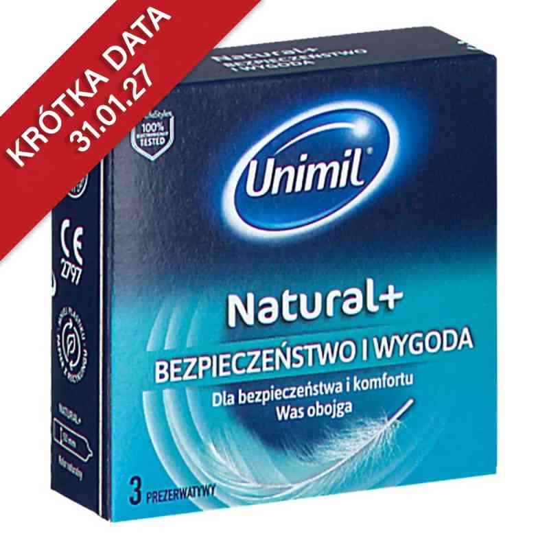 Prezerwatywy UNIMIL Natural+ 3 szt. od SURETEX LTD PZN 08303305