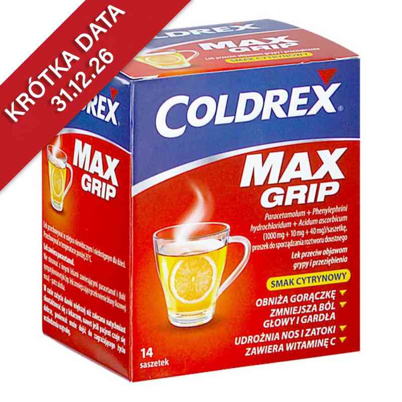 Coldrex MaxGrip (sm. cytryn.) saszetki 14  od OMEGA PHARMA INTERNATIONAL NV PZN 08304009