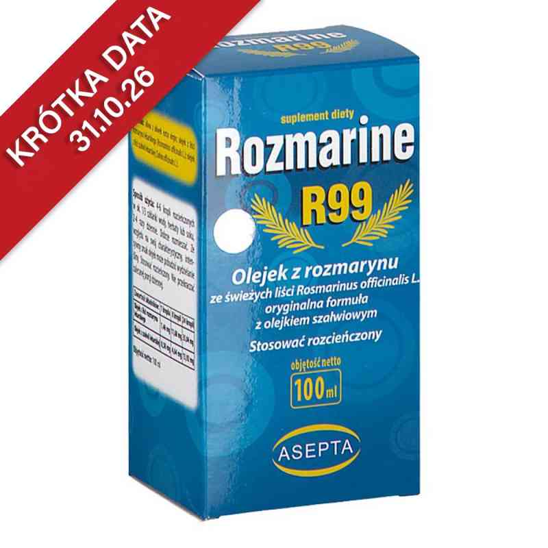 Rozmarine R99 olejek 100 ml od ASEPTA SP. Z O.O. PZN 08304845
