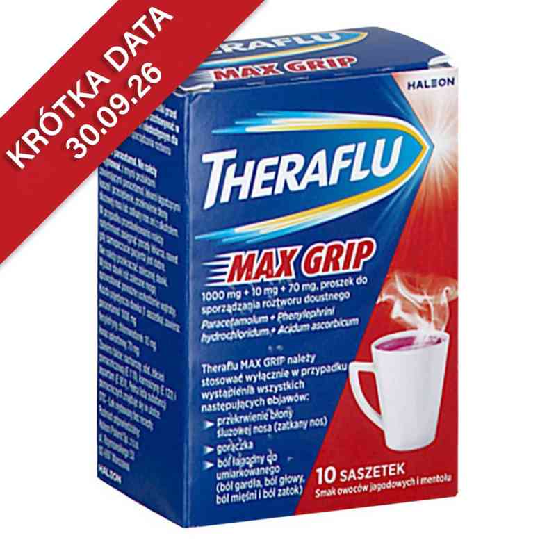 Theraflu Max Grip saszetki 10  od SMITHKLINE BEECHAM S.A. PZN 08304958