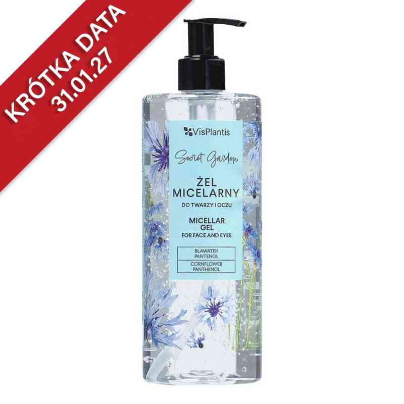 Vis Plantis Secret Garden Żel micelarny do twarzy i oczu z bława 500 ml od ELFA PHARM POLSKA SPÓŁKA Z O. O. SP. KOMANDYTOWA PZN 08305219