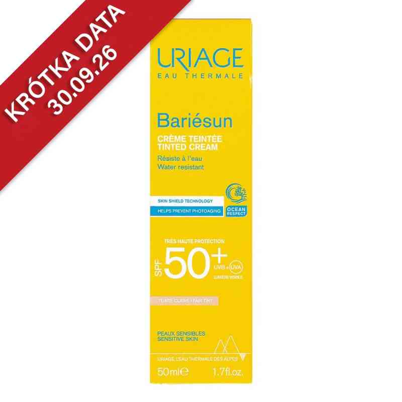 Uriage Bariesun Krem przeciwsłoneczny tonujący jasny beż SPF 50+ 50 ml od LABORATORIA URIAGE PZN 08305652