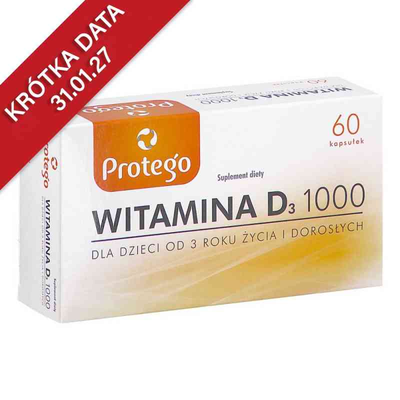 Protego Witamina D 1000 kapsułki 60  od PRODUKCYJNO-HANDL.PRZED.FARMAC.CURTIS HEALTHCARE S PZN 08305951