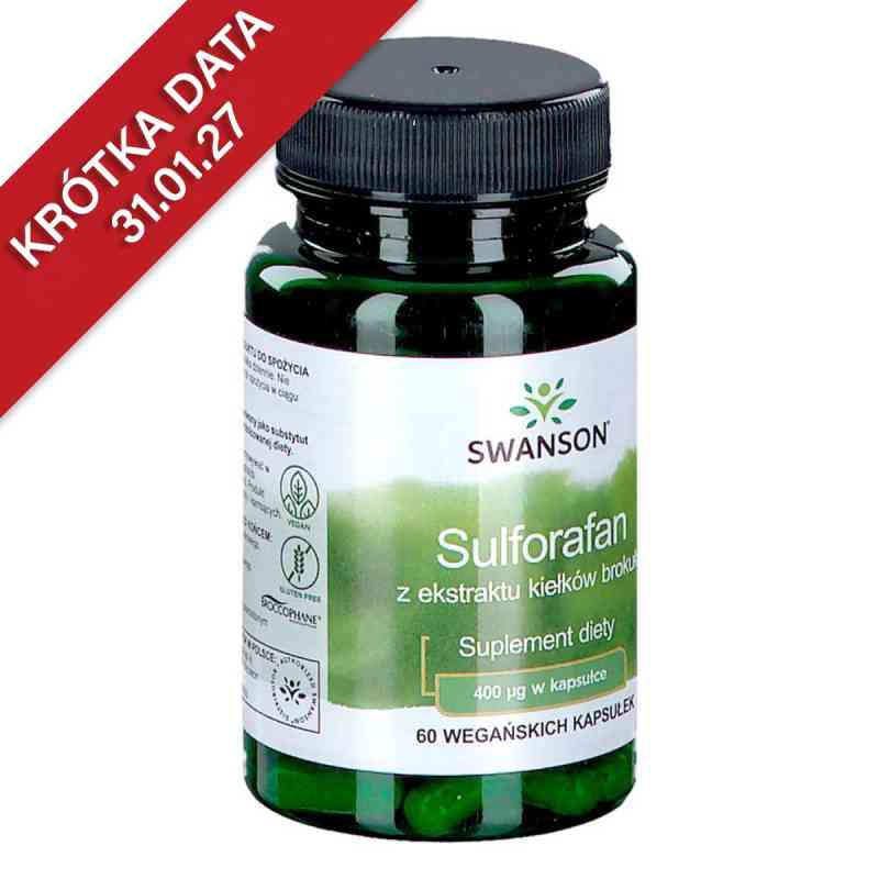 Sulforafan Swanson z ekstraktu kiełków brokuła kapsułki 60  od SWANSON HEALTH PRODUCTS PZN 08306112