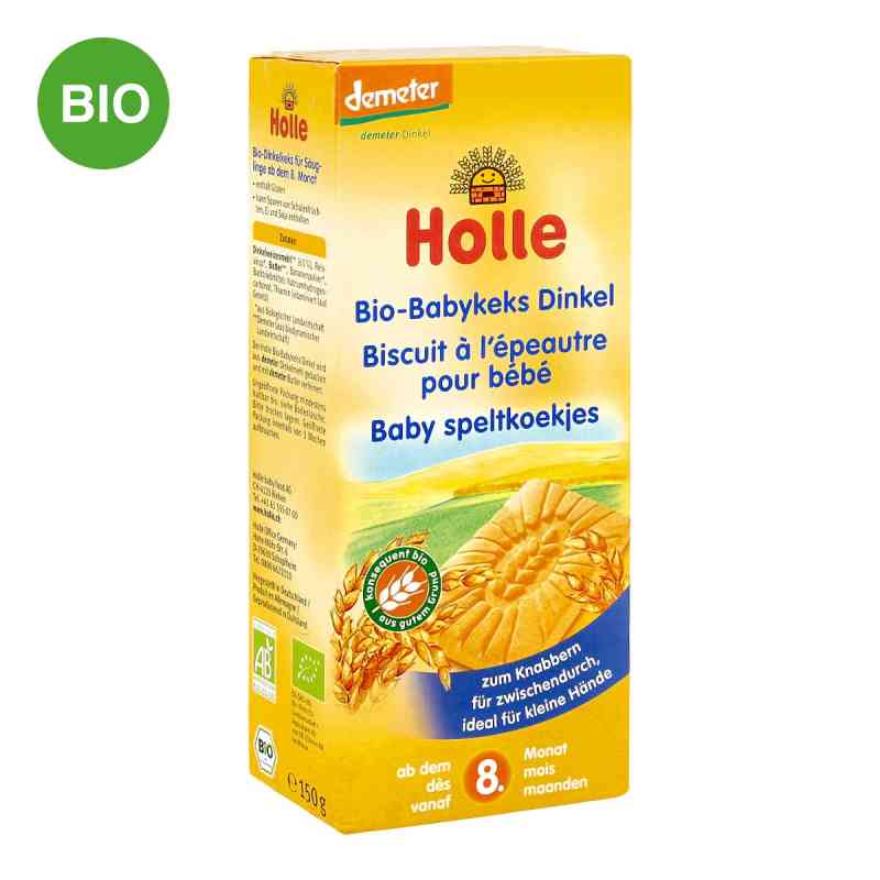 Holle Bio herbatniki orkiszowe dla dzieci i niemowląt 150 g od Holle baby food AG PZN 12433359
