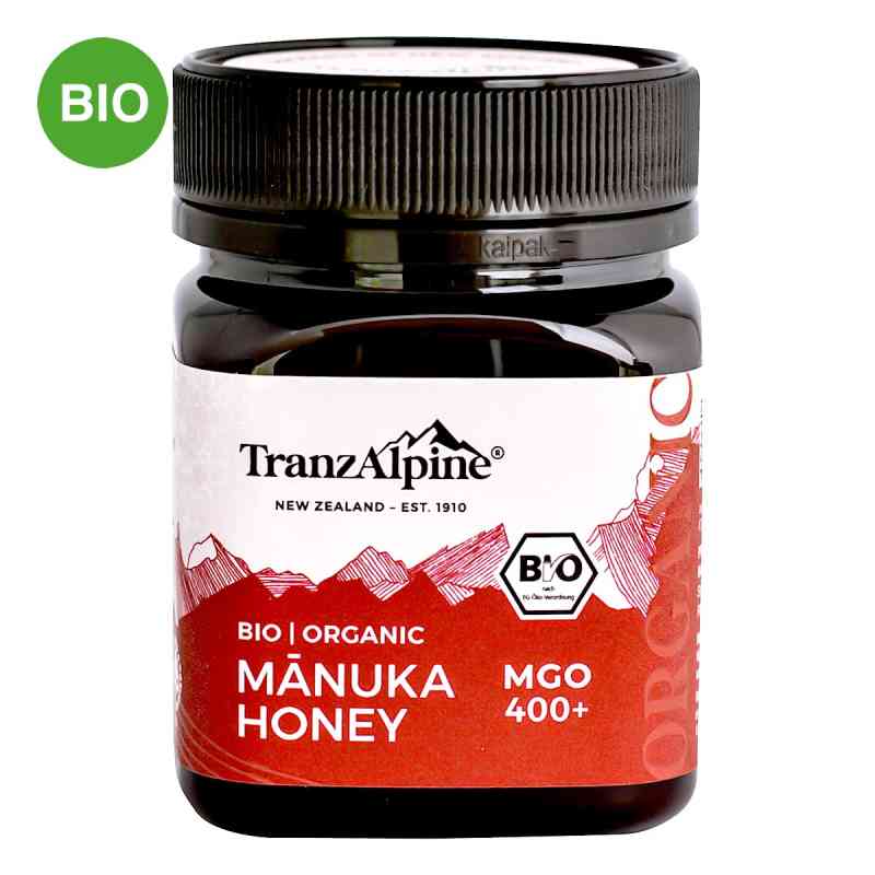 Tranzalpine Bio Miód Manuka Mgo 400+ 250 g od HOYER GmbH PZN 13330756
