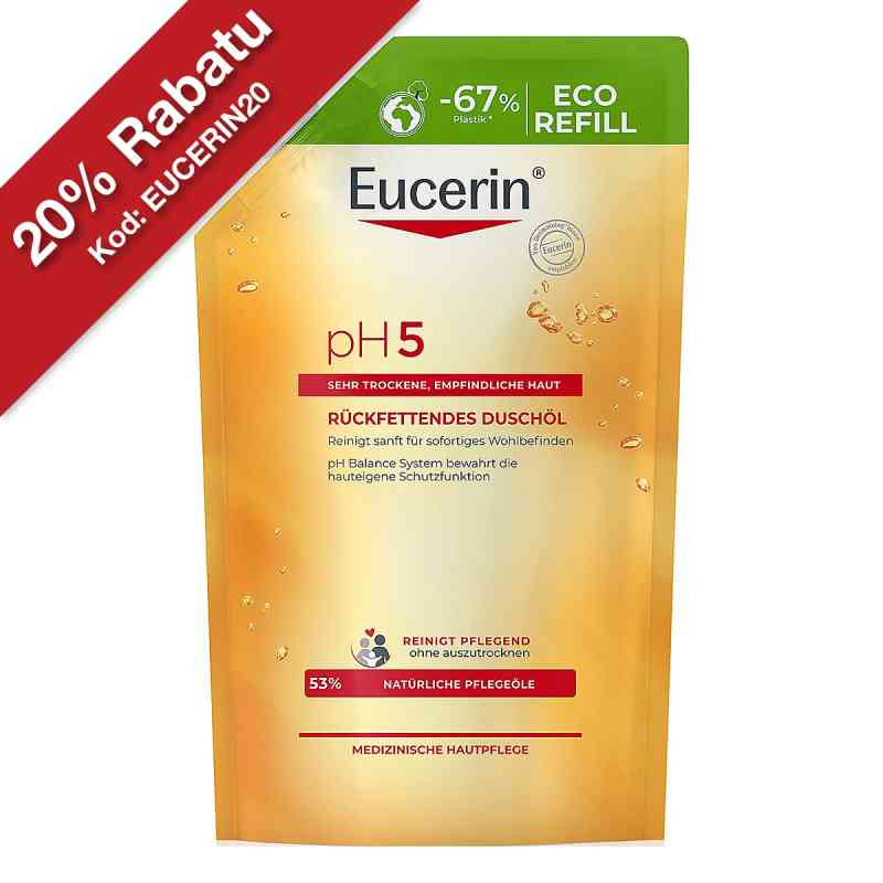 Eucerin pH5 olejek pod prysznic opakowanie uzupełniające 400 ml od Beiersdorf AG Eucerin PZN 13889038