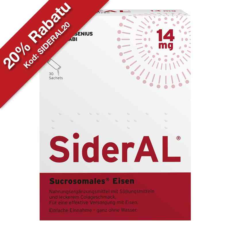 SiderAL Żelazo 14 mg Cola przy zwiększonym zapotrzebowaniu na że 30 szt. od Fresenius Kabi Deutschland GmbH PZN 17543638