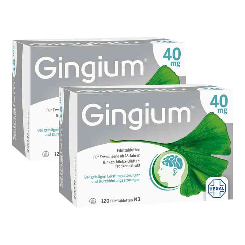 2x Gingium intens 40mg tabletki powlekane 2x120 szt. od Hexal AG PZN 08100189