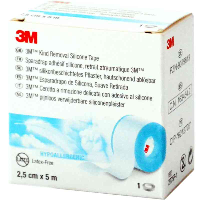 3m silikonbeschichtetes Pflaster 2,5 cmx5 m Rollen 1 szt. od Solventum Germany GmbH PZN 09079813