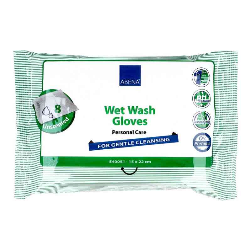 Abena feuchte Einmalwaschhandschuhe ohne Parfüm 8 szt. od ABENA GmbH PZN 11090822
