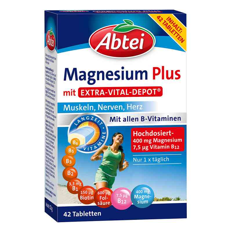 Abtei Magnesium Plus witaminy tabletki  42 szt. od Perrigo Deutschland GmbH PZN 05748507