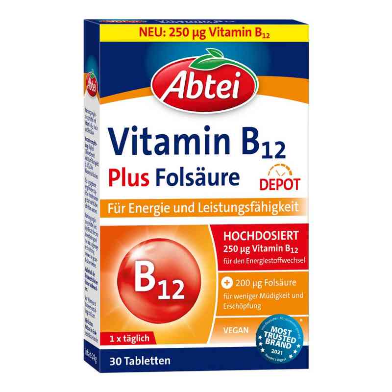 Abtei Vitamin B12 Plus Folsäure Depot Tabletten 30 szt. od Perrigo Deutschland GmbH PZN 16622933