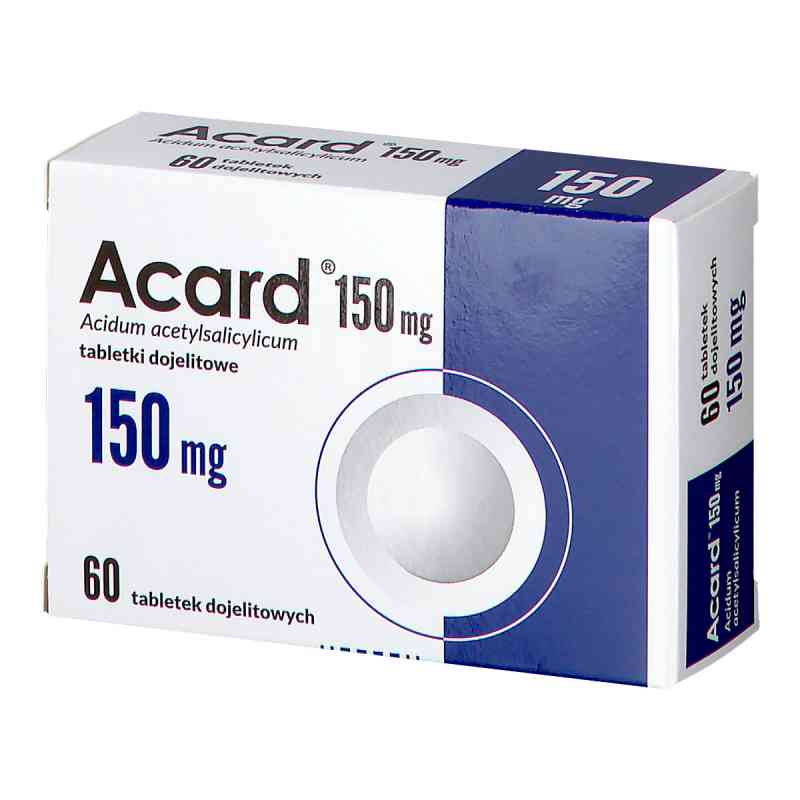 Acard 150 mg 60 tabl. od WARSZAWSKIE ZAKŁ.FARM. POLFA S.A. PZN 08300428