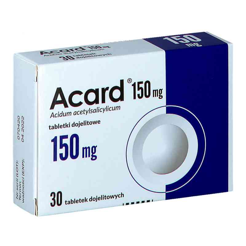 Acard 150 mg tabletki dojelitowe 30  od WARSZAWSKIE ZAKŁ.FARM. POLFA S.A. PZN 08301040