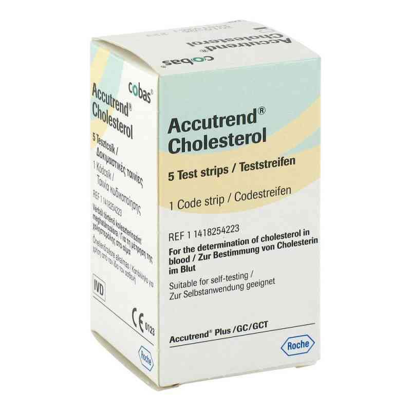 Accutrend Cholesterol Teststreifen 5 szt. od Roche Diagnostics Deutschland GmbH PZN 01471641