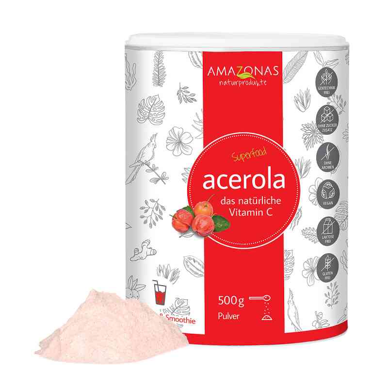 Acerola 100% naturalna witamina C proszek 500 g od AMAZONAS Naturprodukte Handels G PZN 01974508