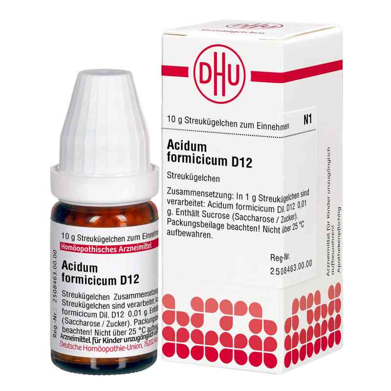 Acidum Formicicum D 12 Globuli 10 g od DHU-Arzneimittel GmbH & Co. KG PZN 04200581