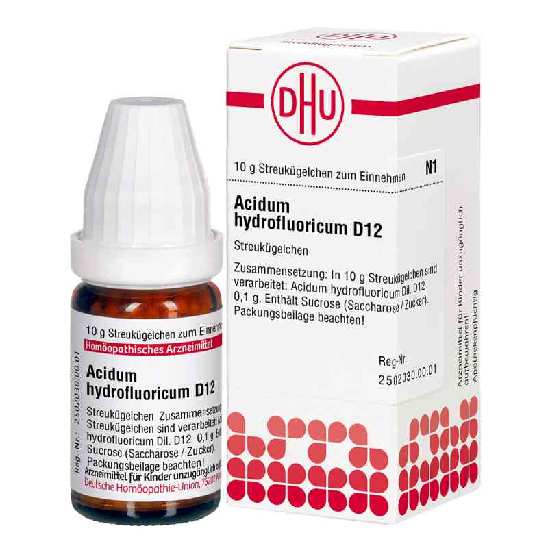 Acidum Hydrofluoricum D 12 Globuli 10 g od DHU-Arzneimittel GmbH & Co. KG PZN 02891894