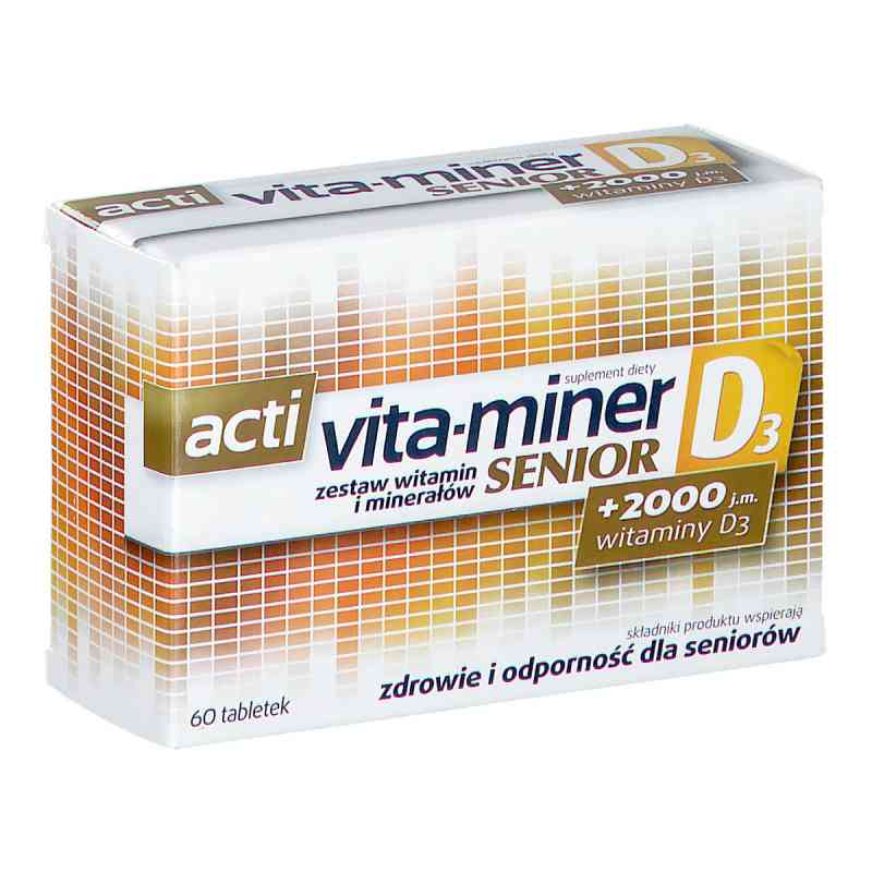 Acti Vita-miner Senior witamina D3 60  od AFLOFARM FARMACJA POLSKA SP. Z O.O. PZN 08301314