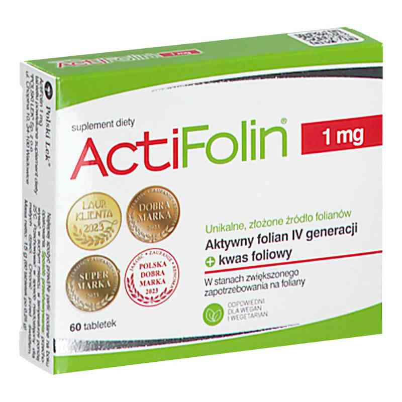 Actifolin 1 mg tabletki 60  od POLSKI LEK  PZN 08304937