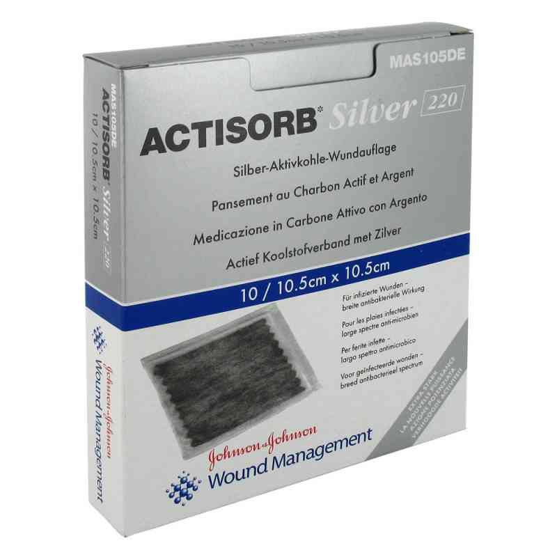 Actisorb 220 Silver 10,5x10,5 cm steril Kompr. 10 szt. od Solventum Germany GmbH PZN 01098774