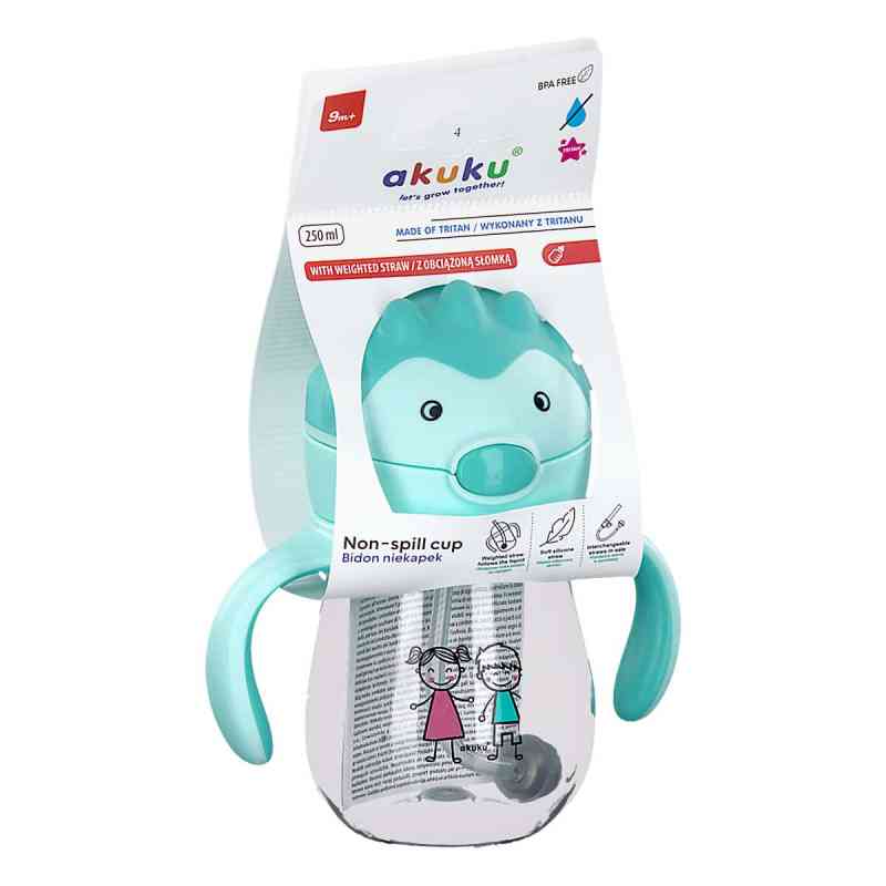 AKUKU Bidon ze słomką z odważnikiem MINT 250ml A0033 1  od ALBIS MAZUR SP. Z O.O. PZN 08306612