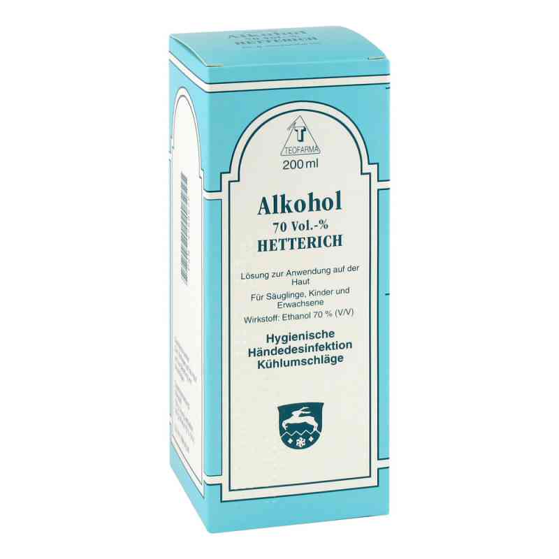 Alkohol 70% V/v Hetterich roztwór 200 ml od Teofarma s.r.l. PZN 04769677