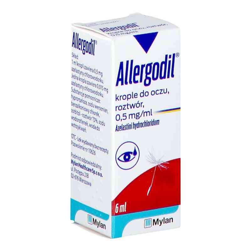 Allergodil krople do oczu 6 ml od MEDA PHARMA GMBH & CO.KG PZN 08302517