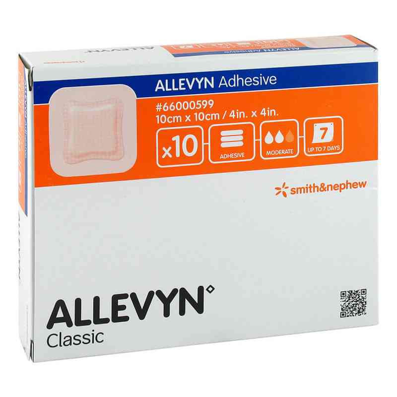 Allevyn Adhesive 10x10 cm haftende Wundauflage 10 szt. od B2B Medical GmbH PZN 13504914