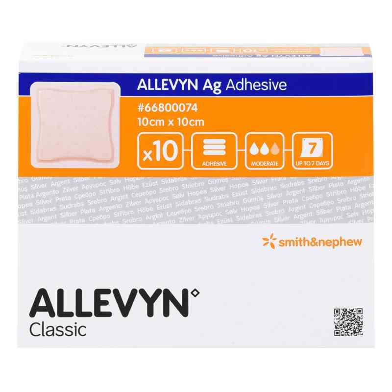 Allevyn Ag Adhesive 10x10 cm Wundverband 10 szt. od Docpharm GmbH PZN 14137671