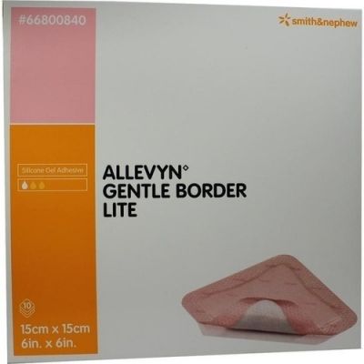 Allevyn Gentle Border Lite 15x15cm Verband 10 szt. od Smith & Nephew GmbH PZN 09431204