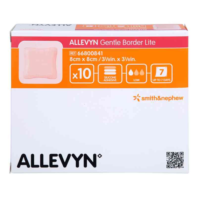Allevyn Gentle Border Lite 8x8 cm Schaumverb. 10 szt. od B2B Medical GmbH PZN 13751908