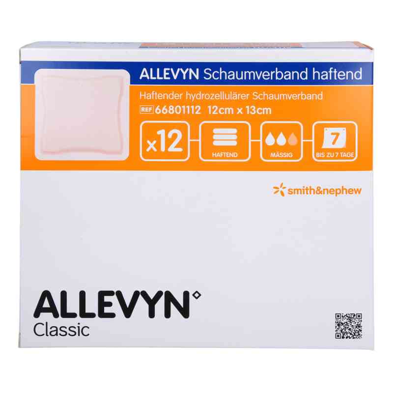 Allevyn Schaumverband 12x13 cm haftend 12 szt. od B2B Medical GmbH PZN 11137653