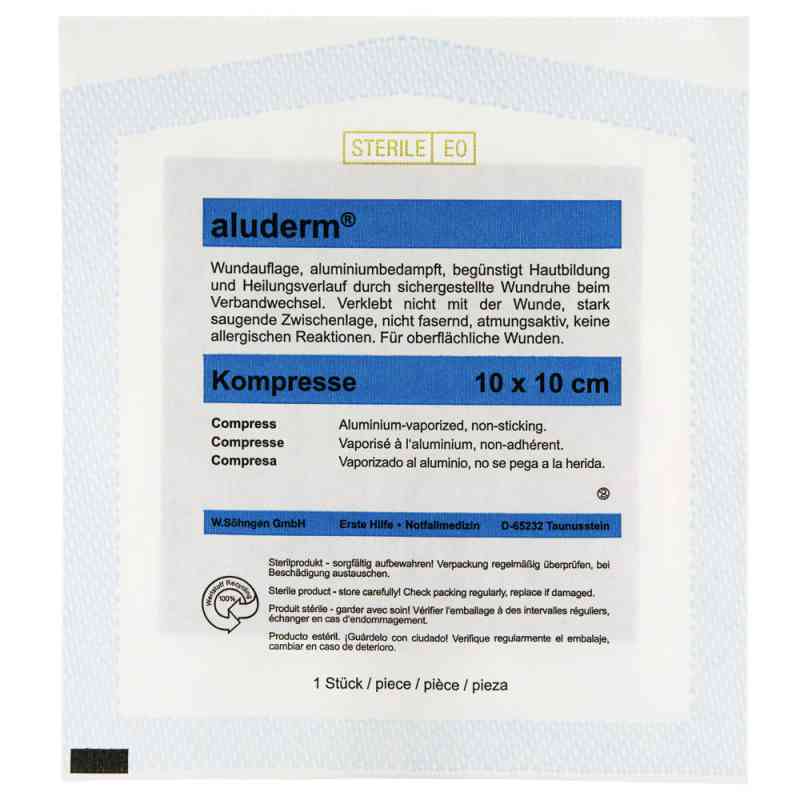 Aluderm opatrunek wspomagający gojenie ran 10x10cm 1 szt. od W.SöHNGEN GmbH PZN 03147241